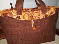 Daytripper Bag rust gold floral - earth tone summer fall tote bag-  travel carryall - pockets - over Fall Tote Bag, Fall Tote, Decorative Buttons, Gold Floral, Bag Travel, Home Decor Fabric, Hobbies And Crafts, Fabric Decor, Earth Tones