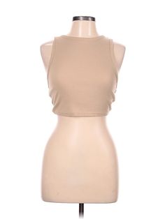 Zara Sleeveless Top Size: Large Tan Tops - used. 5% Elastane, 95% Cotton, Halter, | Zara Sleeveless Top Tan Halter Tops - Used - Size Large Cheap Zara Crop Top For Fall, Cheap Zara Crop Top, Cheap Zara Khaki Tops, Cheap Cream Zara Tops, Zara Sleeveless Top, Halter Tops, Halter Top, Handbags For Women, Sleeveless Top