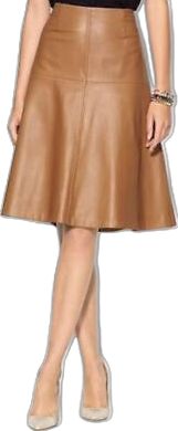 Formal Brown Leather Skirt, Brown Leather Skirt For Spring, Fitted Leather Skirt For Spring, Spring Brown Leather Skirt, Spring Knee-length Leather Skirt, Knee-length Leather Skirt, Elegant Brown Leather Skirt, Spring Party Leather Skirt, Elegant Brown Skirt For Evening