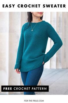 the easy crochet sweater pattern is great for beginners