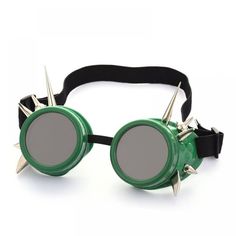 Steampunk Green Goggles - https://lordsteampunk.com/steampunk-green-goggles/ Price: 50.00 & FREE Shipping #punk #punkstyle #punkgirl Goggles Aesthetic, Steampunk Gloves, Clout Goggles, Steampunk Aesthetic, Cyberpunk City