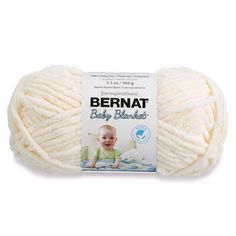 bernat baby blanket yarn in white