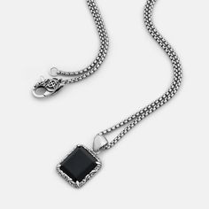 "Rebirth" Sterling Silver Men's Necklace – Clocks and Colours Clocks And Colours, Mens Silver Necklace, Black Onyx Stone, A Fresh Start, Sterling Silver Mens, Men's Necklace, Onyx Stone, Fresh Start, Silver Man