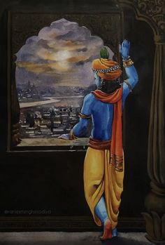 Krishna Artwork, Wallpaper Krishna, Arte Yoga, Krishna Drawing, Smart House, Shree Krishna Wallpapers, Avatar Picture, Little Krishna, Lord Krishna Hd Wallpaper