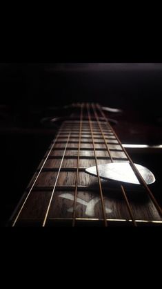 an acoustic guitar fret with the frets on it's back and neck