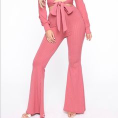 It’s New Whit Tags High Waist Flare Leg Pant Stretch 80% Polyester 15% Rayon 5% Spandex Made In U.S.A Chic Ribbed Elastane Bottoms, Spring Ribbed Elastane Pants, Wide Leg Stretch Jumpsuits And Rompers For Loungewear, Stretch Wide Leg Jumpsuits For Loungewear, Ribbed High Waist Pants, Spring Ribbed Elastane Bottoms, High Waist Solid Ribbed Bottoms, Spring Stretch Trousers Jumpsuits And Rompers, Spring Stretch Jumpsuits And Rompers Trousers