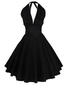 Great shopping ideas for Retro Rockabilly 1950s Pin Up Swing Dress for Women Men Crossdresser Trans, women's dresses Robes Vintage, Vintage Black Dress, Vintage Prom, Bubble Dress, Rockabilly Dress, Vestidos Vintage, Vintage Style Dresses, Halterneck Dress, Dress Silhouette