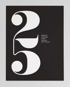 a black and white poster with the number two in it's center is shown