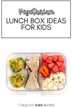 a lunch box filled with vegetables and meats for kids to eat on the go