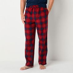 These St. John's Bay men's plaid pajama pants are perfect for a restful night's sleep or relaxing at home. Made from 100% cotton, the pajama pants feature two side slip pockets and an elastic-waist. Complete the comfy look with a soft t-shirt and slippers. Closure Type: Full Elastic, DrawstringPockets: 2 Side Slip PocketsApparel Length: 44.5 InchesFiber Content: 100% PolyesterFabric Description: Knit, MicrofleeceInseam: 31 InCare: Tumble Dry, Machine WashCountry of Origin: Imported Mens Pajama Pants, Plaid Pajama Pants, Plaid Pajamas, Mens Plaid, Elastic Waist, Pajama Pants, Plaid, The Originals, Knitting