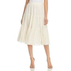 (eBay) Tory Burch Textured Fashion Georgette Skirt Ivory Midi 100% Silk Womens 10 NEW Chic Cream Ruffled Skirt, Chic Cream Tiered Skirt, Off White Tiered Skirt For Spring, Summer Off White Tiered Skirt, Off White Tiered Skirt For Summer, Spring Off White Tiered Skirt, Summer Off-white Tiered Skirt, Spring Off-white Tiered Skirt, Chic Off White Tiered Skirt