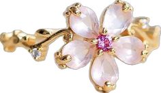 Formal Pink Flower-shaped Rings, Pink Gemstone Flower Wedding Ring, Pink Gemstone Flower Ring For Wedding, Pink Flower Promise Ring, Delicate Pink Flower Ring For Wedding, Elegant Pink Flower Ring For Anniversary, Formal Pink Flower Shaped Ring, Anniversary Pink Flower Shaped Ring, Elegant Pink Flower Rings