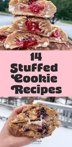 Discover 14 mouthwatering stuffed cookie recipes that will take your dessert game to the next level! From gooey caramel-filled cookies to decadent Nutella-stuffed treats, get ready to indulge in a burst of flavor. Try these amazing recipes today and treat your taste buds to a heavenly experience Filled Cookie Recipes, Oatmeal Stuffed Cookies, Desserts With Cookies, Epic Cookies, Stuffed Brownie Recipes, Cheeseburger Cookies, Rare Cookie Recipes, Doughnut Cookies