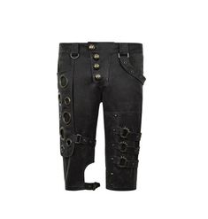 Steampunk Shorts, Rave Men, Punk Shorts, Black Steampunk, Punk Pants, Grunge Clothes, Short Models, Punk Rave, Men Pants