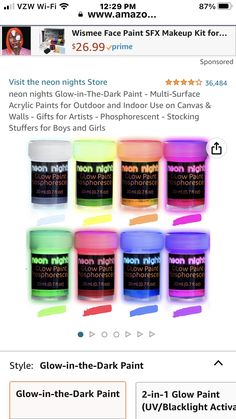 the glow in the dark paint is on sale