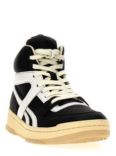 'BB5600' high top leather sneakers with rubber sole and laces. Composition: 100% calfskin leather (Bos Taurus) Sneakers Reebok, Formal Loafers, Reebok Sneakers, Men Model, Sportswear Brand, Mens Sportswear, Leather Accessories, Mens Shoes Sneakers, Flip Flop