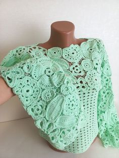 Crochet Sweater Women Crochet Long Sleeves Crochet Lace Slweater Cotton Crochet Sweater - Etsy Green Long Sleeve Crochet Top For Fall, Spring Crochet Crew Neck Sweater, Bohemian Crochet Lace Crew Neck Sweater, Long Sleeve Crochet Lace Knit Cardigan, Winter Crochet Lace Long Sleeve Tops, Winter Crochet Lace Knit Top, Crochet Lace Knit Winter Tops, Winter Long Sleeve Crochet Lace Top, Crochet Lace Knit Sweater With Crew Neck