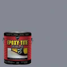 a can of epoxy - tite gray paint