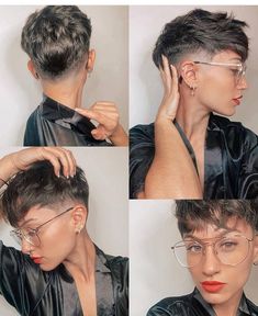 Tomboy Haircut, Androgynous Hair, Edgy Pixie, Blonde Pixie Hair, Pixie Haircut For Thick Hair, Hair Inspiration Short, Short Hair Undercut, Super Short Hair, Edgy Short Hair