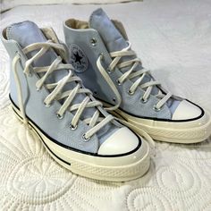 Converse New Without Tags. Never Worn Outside The House. Perfect Condition. Women’s Size 8 / Men’s Size 6. “Wolf Gray” Although Actual Color Looks Light Dusty Blue. Gray High-top Sneakers With Gum Sole, Gray Lace-up High-top Sneakers With Gum Sole, Converse Gray High-top Sneakers With Round Toe, Gray Converse High-top Sneakers With Round Toe, Light Dusty Blue, Sweet Sixteen Ideas, Painted Converse, Blue Converse