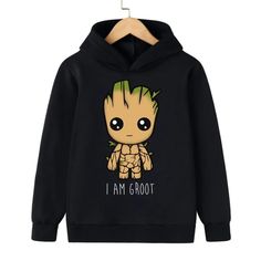 US $7.99 Aliexpress Kids Clothes Girls, Clothes Autumn, Marvel Clothes, I Am Groot, Cheap Hoodies, Cute Hoodie, Fashionable Baby Clothes, Hoodie Coat