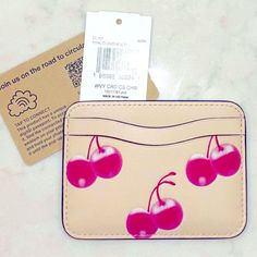 Brand New This Is Limited And Not Restocking! Coachtopia Coach Cherry Wavy Card Case Sold Out, Limited And Hard To Find Non-Smoke, Super Clean Home Gift-Giving Worthy! Pink Clouds, Coach Accessories, Clean Home, Super Clean, Small Wallet, Key Card Holder, Card Holders, Gift Giving, Hard To Find