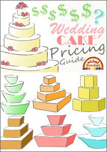 a wedding cake pricing guide is shown