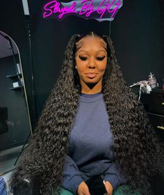 Deepwave Frontal Wig Two Ponytails, Deep Wave Two Ponytails, Loose Deep Wave Wig, Lace Wigs Styles, Tail Hairstyle, Black Hair Wigs, Two Ponytails, Rod Wave, Weave Ponytail Hairstyles