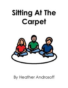 sitting at the carpet by heather androsoff, illustrated by an image of three people