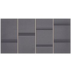 a set of four gray tiles with horizontal lines on each one side and vertical stripes on the other