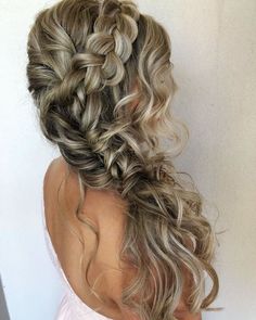 16 Cutest Side Braid Wedding, Easy Side Braid, Cute Side Braids, Side Curls, Boho Bridal Hair, Gorgeous Braids, Tumblr Hair