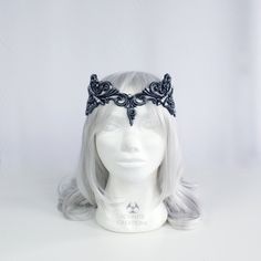 This beautiful sculpted latex circlet looks like metal while being comfortable, lightweight and completely flexible. Consisting of baroque inspired ornate filigree this headpiece can be worn in two ways to suit your unique style. It ties in the back allowing it to fit any head size. Please note this piece is made in England and contains latex. Bohemian Adjustable Headband With Round Crown, Elegant Tall Crown Headpieces For Costume Party, Adjustable Tall Crown Headband, Elegant Ceremonial Crown Headpieces, Elegant Structured Crown Headpiece For Festivals, Adjustable Teardrop Crown Headpiece For Festivals, Adjustable Crown Headband For Costume Party, Adjustable Headband Crown For Costume Party, Elegant Adjustable Headpieces For Costume Party