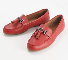 Business-casual at its best. A tassel detail and metallic touches give these loafers their undeniable appeal. From Aerosoles. Leather Moccasins With Tassels, Tassel Loafers, Tv Channels, Cable Tv, On Air, Go Out, Out Of Style, Business Casual, The Kitchen