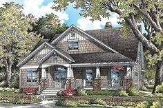 this is an artist's rendering of these craftsman - style house plans for small homes