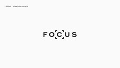 the word focus is written in black and white