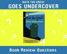 a book with question marks on it and the title, mate the great goes undercover