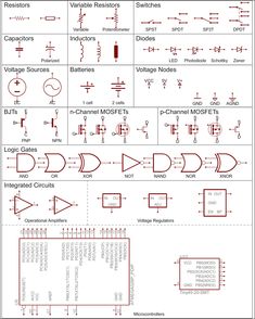 an electronic circuit diagram with various symbols and other electrical components, including the current voltages