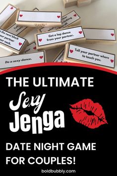 sexy jenga Romantic Games For Couples, Games For Married Couples, Couples At Home, Romantic Home Dates, Fun Couple Games, Game For Couples, Adult Card Games, Couples Game Night