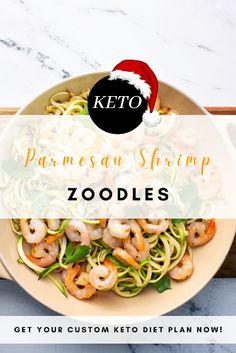 Savor a festive dinner with our Keto Garlic Parmesan Shrimp Zoodles! 🍤🍝 Personalize your keto diet plan and discover what to eat on a keto diet during the holidays. 🎄 #KetoDinner #PersonalizedKeto #HolidayIndulgence Shrimp Zoodles, Parmesan Shrimp, Garlic Parmesan Shrimp, Shrimp Parmesan, Keto Shrimp, Festive Dinner, Garlic Parmesan, Keto Dinner