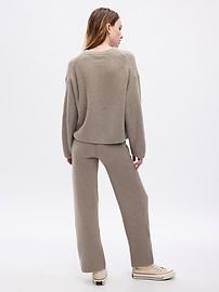 CashSoft Shaker-Stitch Sweater Pants | Gap Gap Relaxed Fit Pants For Fall, Casual Cashmere Sweatpants For Fall, Casual Cashmere Bottoms For Fall, Soft Relaxed Fit Bottoms For Fall, Soft Casual Pants For Fall, Casual Soft Pants For Fall, Gap Cotton Bottoms For Winter, Cashmere Bottoms With Elastic Waistband For Fall, Cozy Cashmere Bottoms For Fall