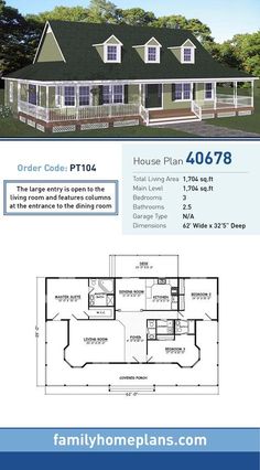 the floor plan for this house is very large and has three bedroom, two bathrooms