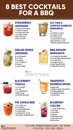 Best Cocktails For A BBQ Bbq Cocktails, Watermelon Basil, Bartender Drinks, Summertime Vibes, Best Cocktails, Yummy Alcoholic Drinks