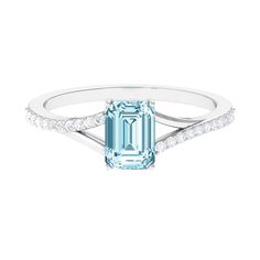 Product Details Aquamarine Solitaire Ring is crafted in Gold, embellished with round Diamond to give this ring a perfect look. The Octagon Cut Aquamarine is held in 4 Prong Setting for a better and secure look. This Aquamarine Engagement Ring has an exquisite Split Shank, make this ring perfect for your lady. Product Information SKU SHP-RINGS032219229 Weight 1.68 gm (Approximate) AQUAMARINE INFORMATION No.of Stones 1 Pieces Total Weight 1.80 Carat (Approximate) Dimension(approx) Emerald Cut-6X8 Aquamarine Solitaire Ring, Aquamarine Engagement Ring, Ring With Diamond, 18k Yellow Gold Ring, Split Shank, Yellow Gold Rings, Solitaire Ring, Round Diamond, Prong Setting