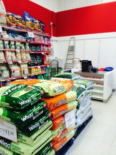 a store filled with lots of bags of food