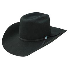 Resistol Cody Johnson 9th Round - (3X) Wool Felt Cowboy Hat - Hatcountry Black Western Hat For Riding, Black Western Riding Hat, Classic Black Riding Hat, Winter Rodeo High Crown Hat Bands, Black Flat Bill Hat For Ranch, Western Fitted Hat Bands, Black Short Brim Hat For Riding, Fitted Western Winter Hats, Western Style Fitted Winter Hat