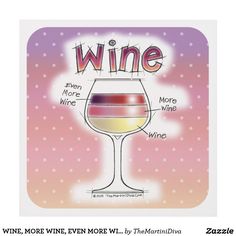 a coaster with the words wine on it and an image of a glass filled with wine