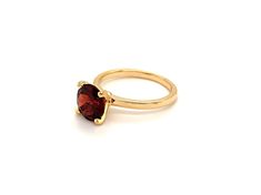 2.30ct round garnet 14k yellow gold over sterling silver ring. Country Rings, Ring Spacer, School Jewelry, Popular Jewelry, Garnet Gemstone, Cultured Pearls, Turquoise Jewelry, Jewelry Making Beads, Online Jewelry