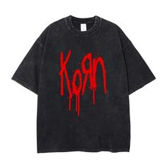 Korn tee classic fit made from pure cotton designed to rest comfortably around your shoulders , Korn fan and enthusiast must buy . Oversized Cotton Grunge T-shirt, Red Cotton Grunge T-shirt, Grunge Cotton Crew Neck T-shirt, Grunge Cotton Tops With Logo Print, Summer Cotton Shirt With Logo Print, Cotton Short Sleeve Grunge Tops, Band Merch Cotton Tops With Logo Print, Oversized Grunge Cotton T-shirt, Oversized Cotton T-shirt In Grunge Style