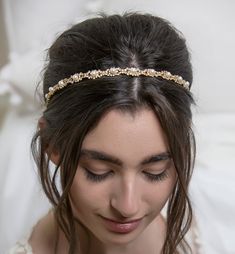 Eden Pearl & Crystal Headband - Amy O. Bridal Boho Tiara, Crystal Hair Band, Bridal Hair Chain, Hair Chain, Pearl Bridal Headband, Pearl Headpiece, Headband Women, Hair Chains, Headband Tiara