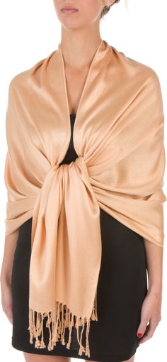 Sakkas 78" X 28" Rayon from Bamboo Soft Solid Pashmina Feel Shawl / Wrap / Stole#color_Camel Fashion Inspiration Design, Pashmina Shawl, Pashmina Scarf, Reception Dress, Warm Scarf, Shawl Wrap, Dress And Heels, Cashmere Scarf, Neck Scarves